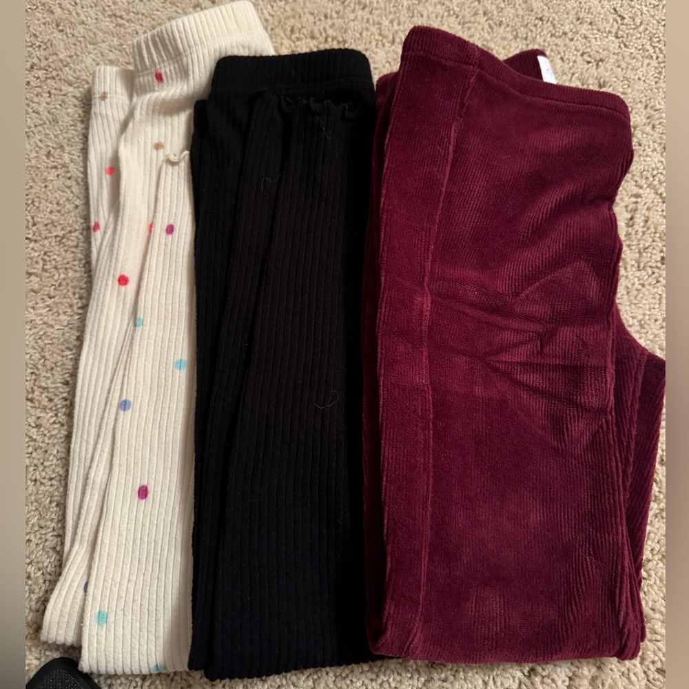 Girls size small winter leggings bundle